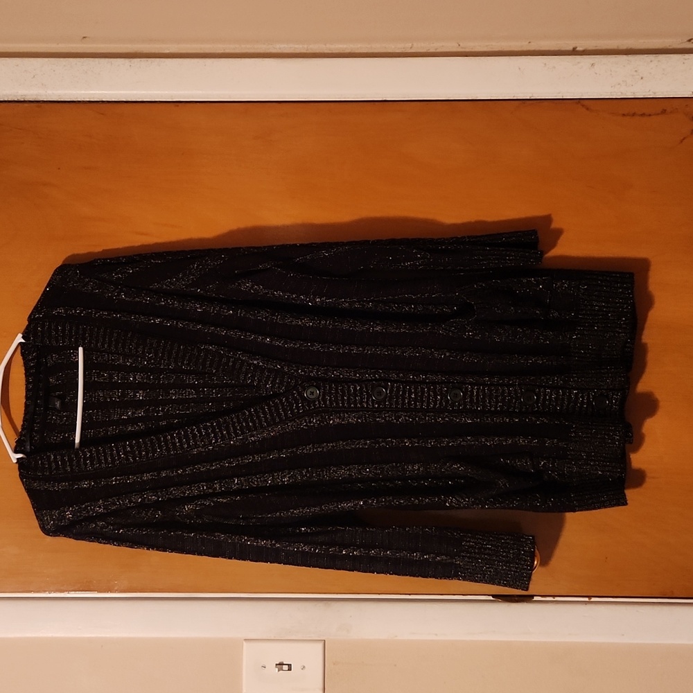 Torrid Striped Glitter Button Down Cardigan Size 1 ( 14-16)